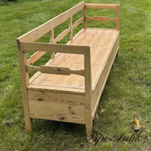 40. Svensk slagbæn afsyret matlakeret L181xD55xH44cm