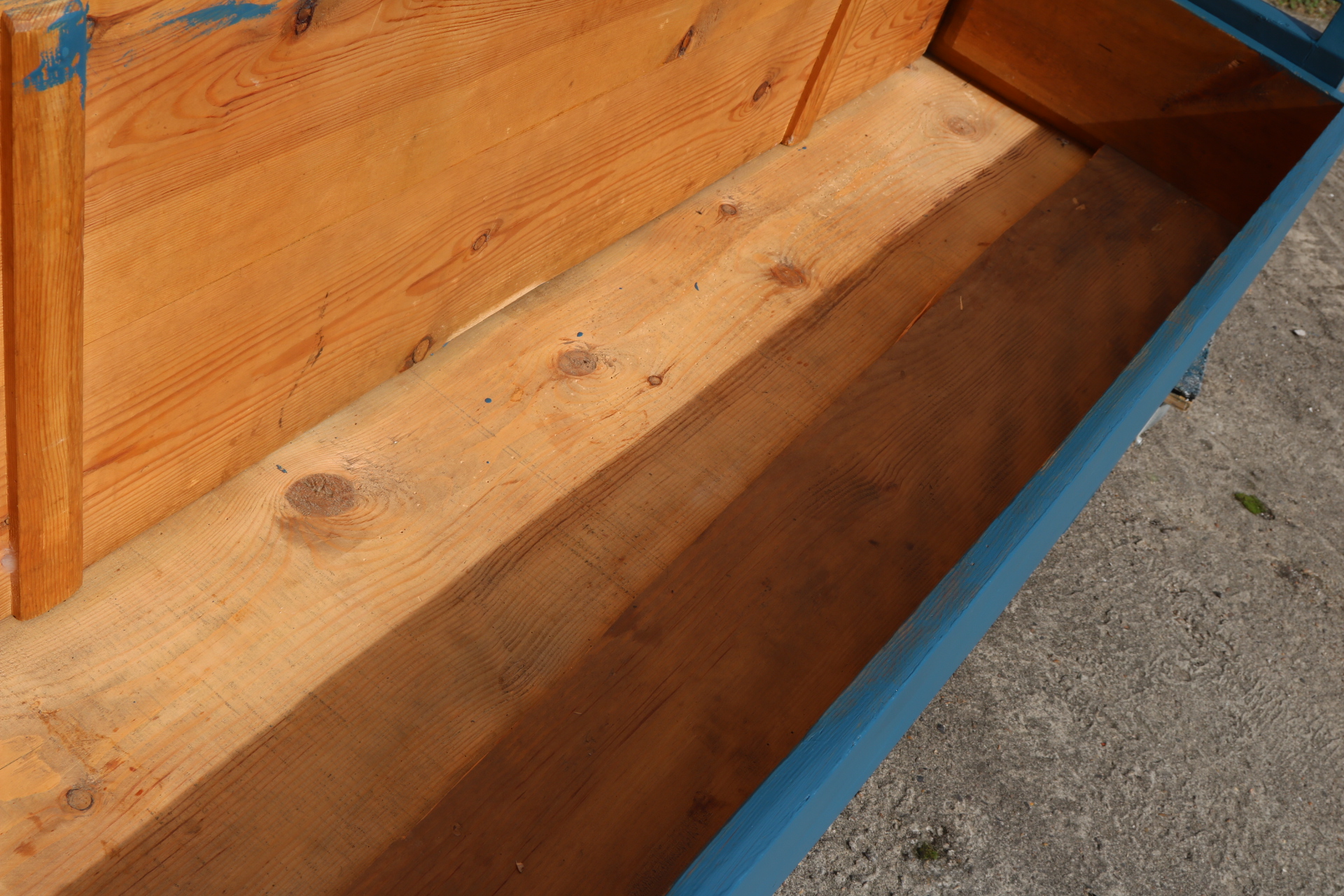 Halv bund på udtærkket på slagbænken