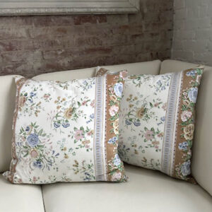 01. Stor pude romantisk pastel gule B55-H56cm ny inderpude i micorfiber