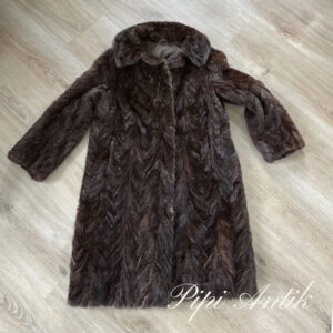 03. Pels mink retro lysere brun ca str 38-40