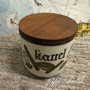 10 Knapstrup Kanel Krydderikrukke med teak låg Ø7x7cm