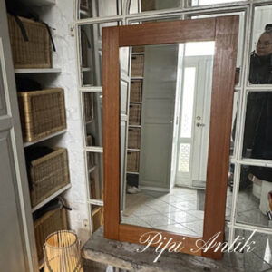 05. Teak spejl 1970 erne bred kant B61xH109 cm x D 1½ cm