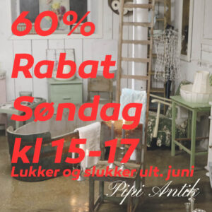 60 % rabat søndagsåbent UGE 22