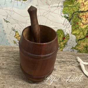 02. Teak morter Ø9xH12,5cm
