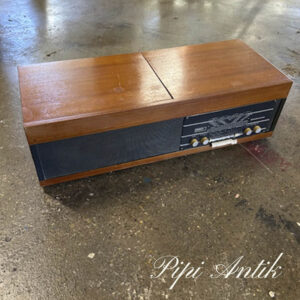 09. Teak grammafon plade spiller Phillips stand uvist L75,5xD30xH23cm