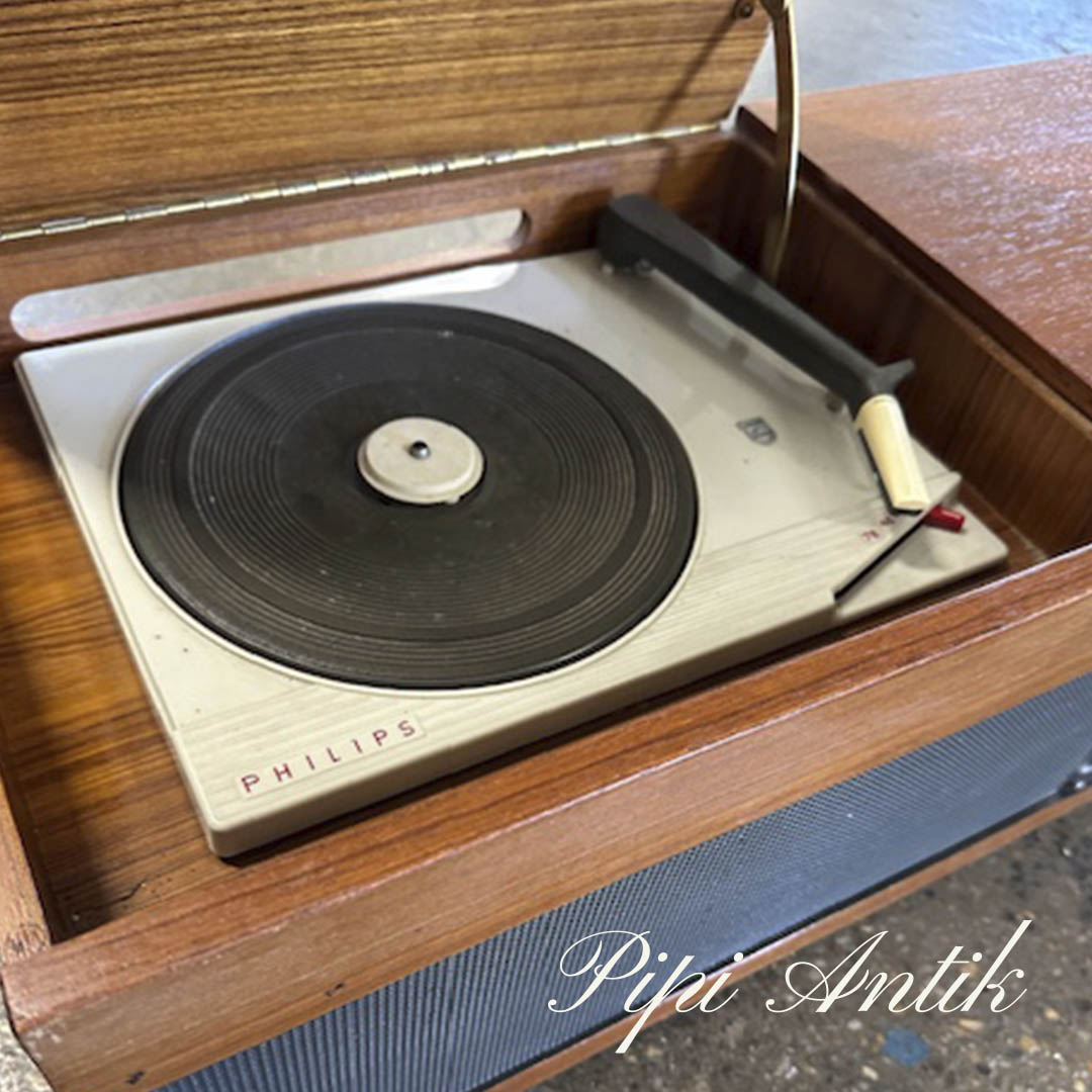 9. Phillips grammafon og radio pladespiller retro